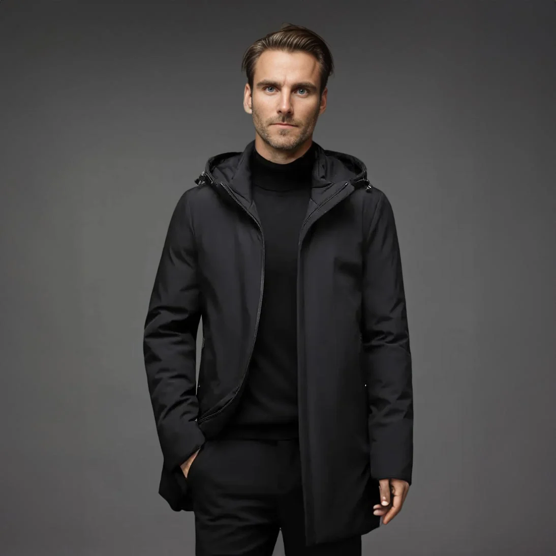 Winterparka f��r Herren | Warme Jacke mit Kapuze