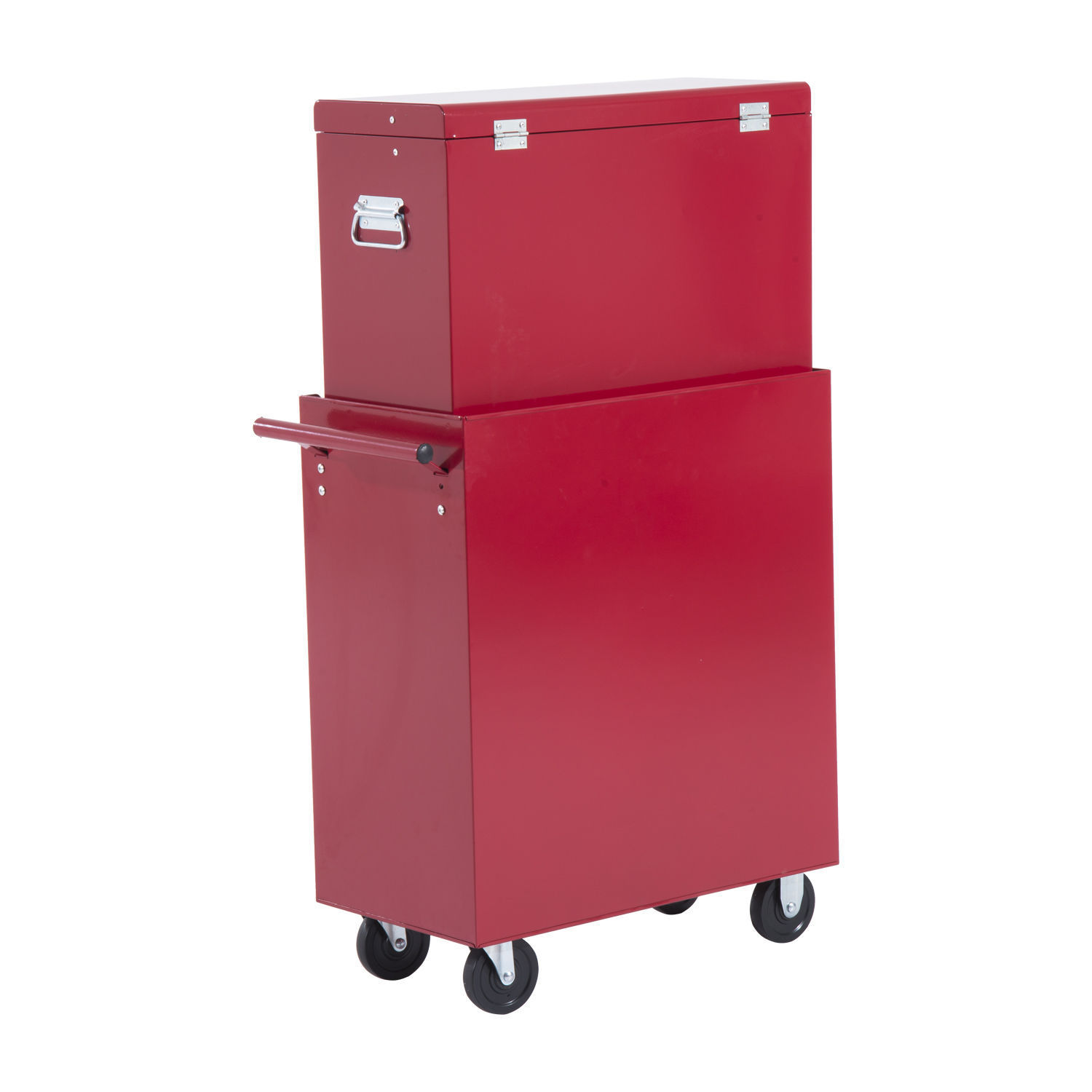 HOMCOM® mobiele werkplaatswagen, afsluitbaar met 16 schuifladen, rood / schuiflade gereedschapwagen wagen met wielen  gereedschapskist (rood)