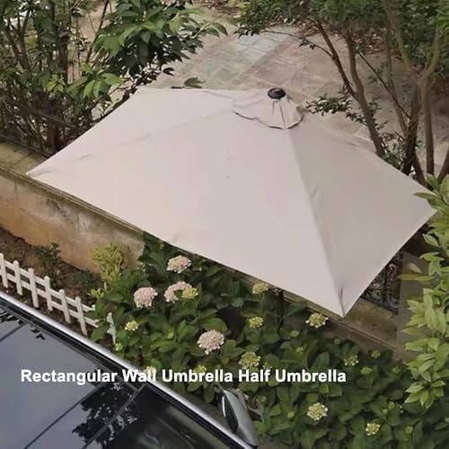 Generisch Sonnenschirm, verstellbar, rechteckig, zur Wandmontage, UV-Schutz, für Balkon und Terrasse, Outdoor-Regenschirm, Beige