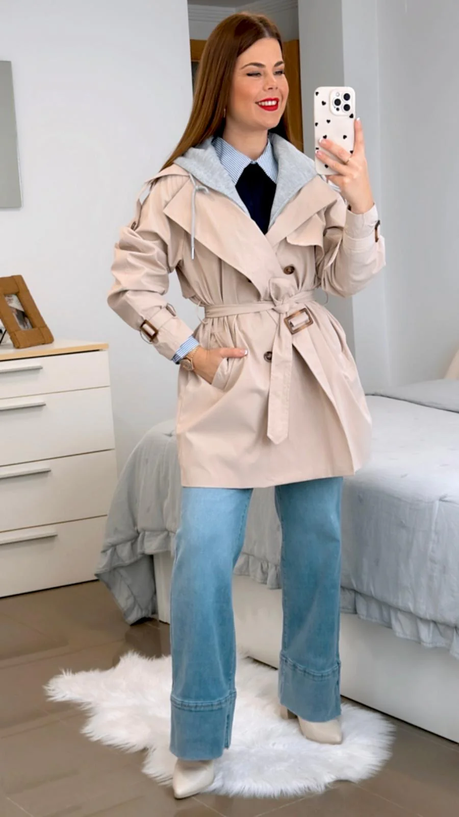 GABARDINA CAPUCHA GRIS