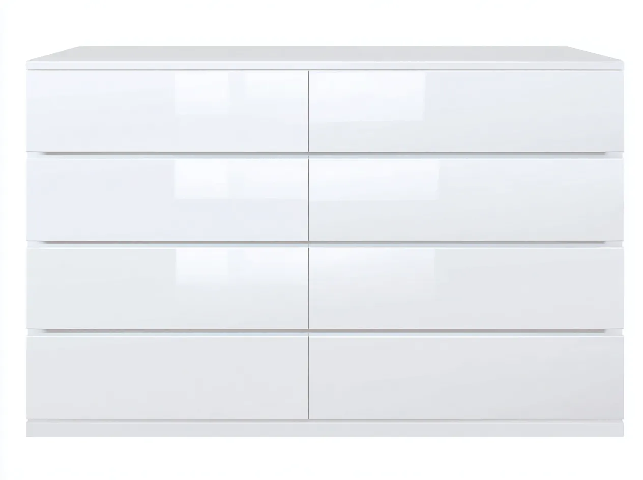 Kommode mit Schubladen-Holz-MDF-160x45x80 cm-Weiß-Moderner Stil