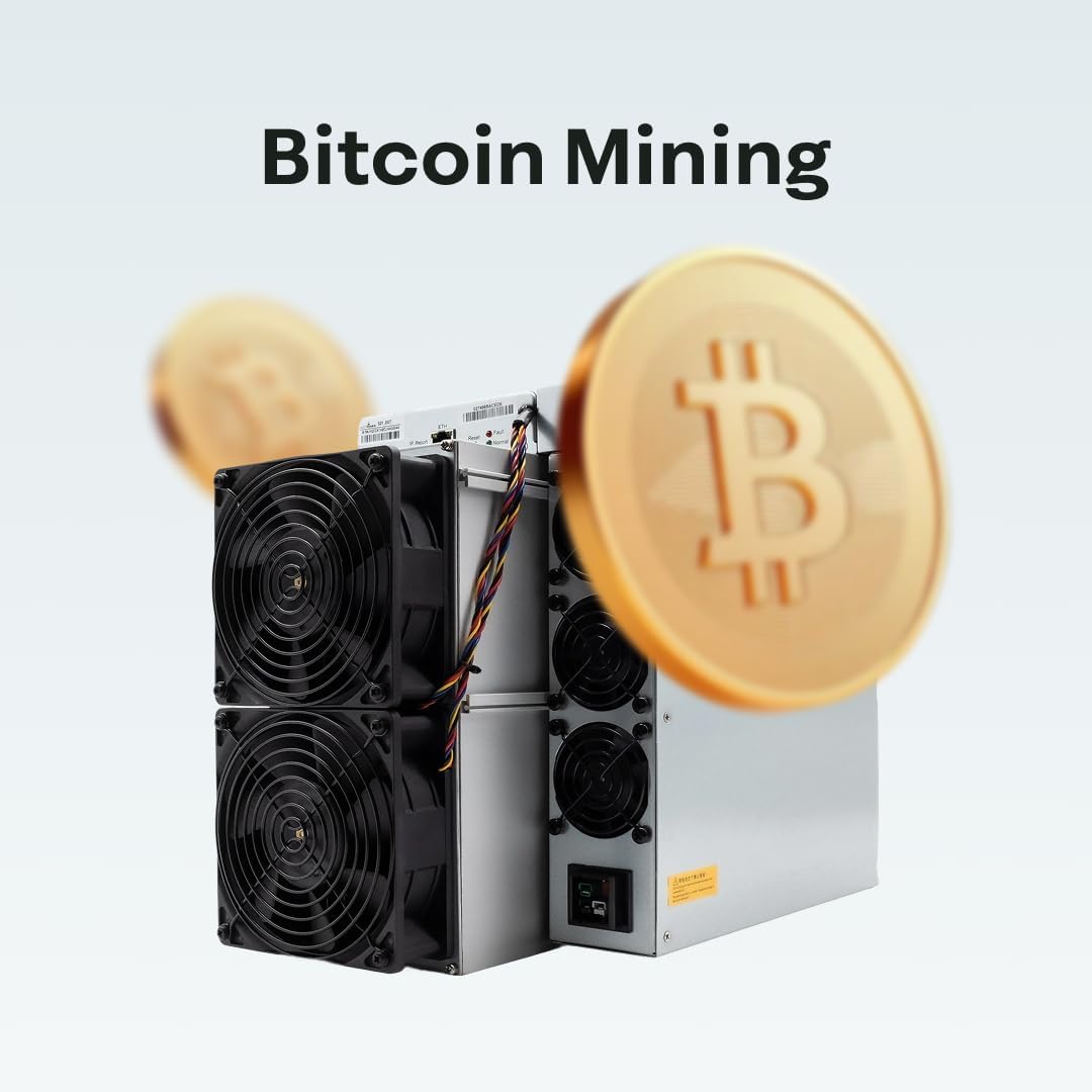 Bitmain Antminer S21 Bitcoin Miner 2.642 W | 151 TH/s | Krypto/ASIC Miner | Braiins OS mit Autotuning für mehr Effizienz 17,8 J/TH | inkl. Netzteil & Stromkabel | BTC Miner