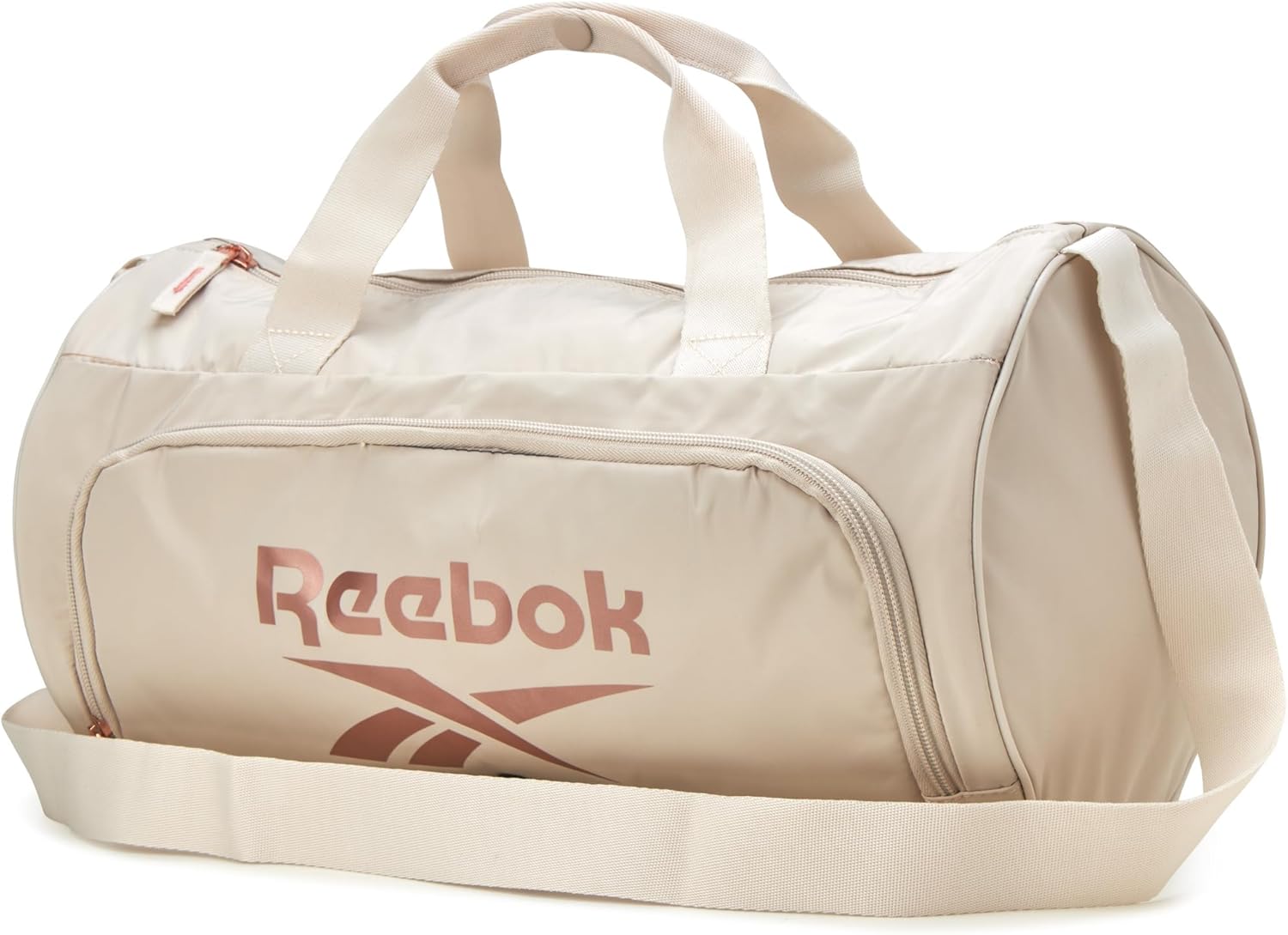 Reebok Reisetasche – Sporttasche für Training mit verstellbarem Schultergurt – kompakte Reisetasche für Damen und Herren, Easton Beige, One Size, Kompakte Reisetasche