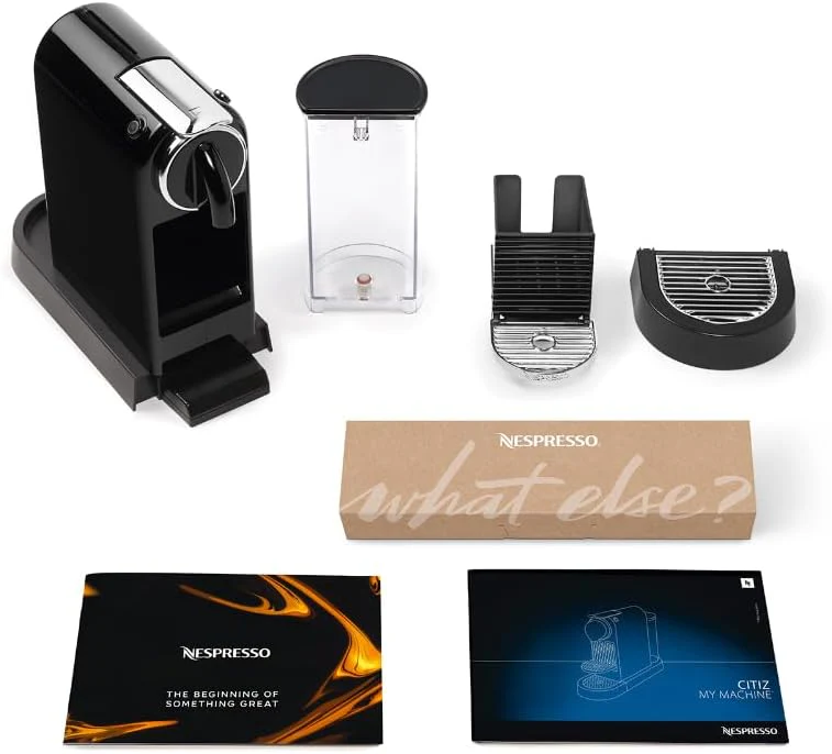 Nespresso De'Longhi EN267.BAE Citiz koffiezetapparaat met melkopschuimer, energiebesparende functie, 1710W, 1 liter, 37.2 x 21.8 x 27.7 cm, zwart