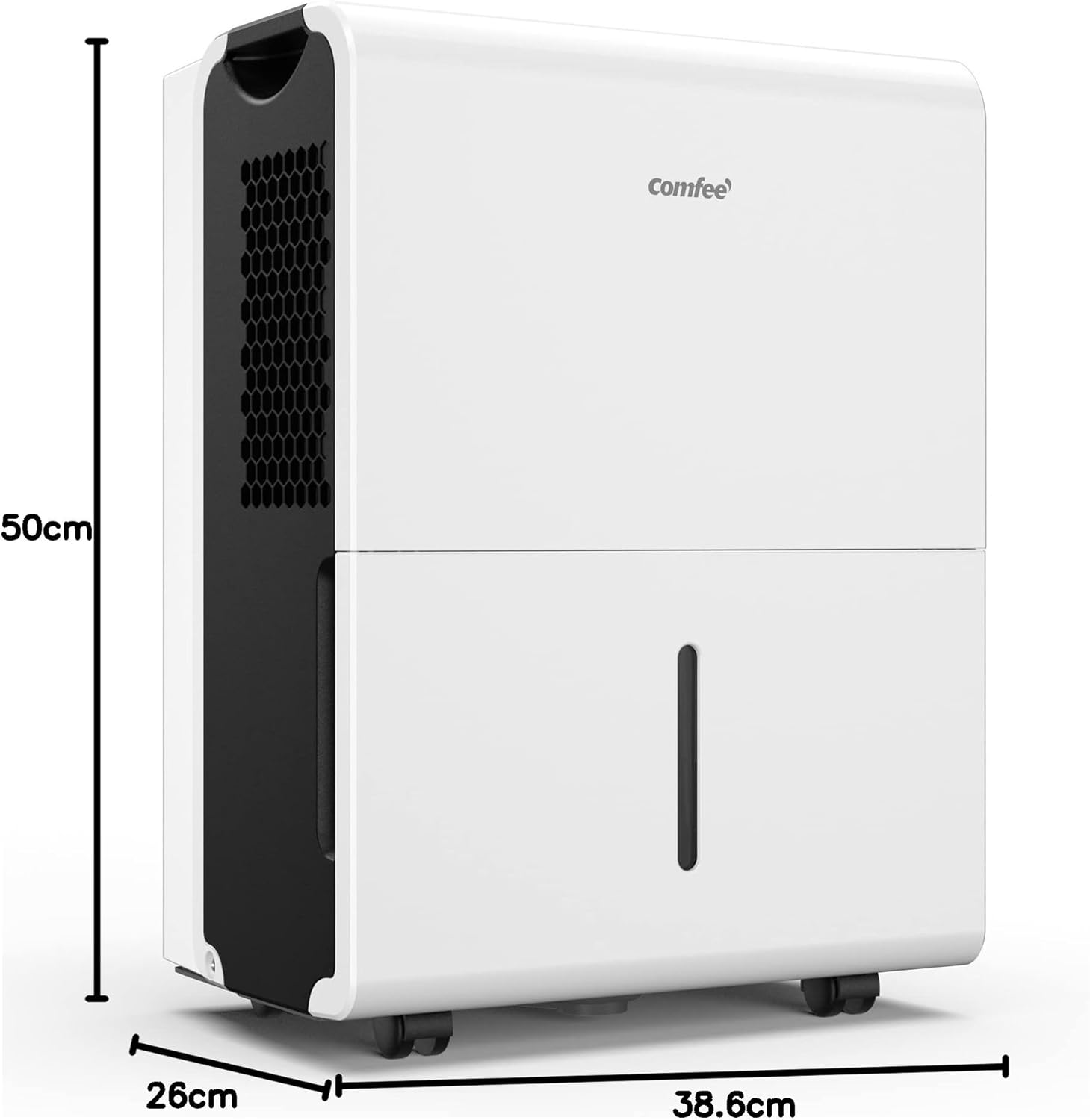 Comfee Luftentfeuchter, 30L/24h, Raumgröße ca. 180m³(80m²), Intelligenter Entfeuchtermodus, 24H Timer, Wassertank 3L, MDDP-30DEN7