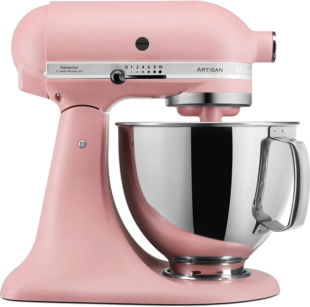 KitchenAid Küchenmaschine I Artisan I Kippbarem Food Processor I Teigknetmaschine mit 5 Zubehör | 2 Schüsseln aus Edelstahl | 4.8 L | Pistaccio