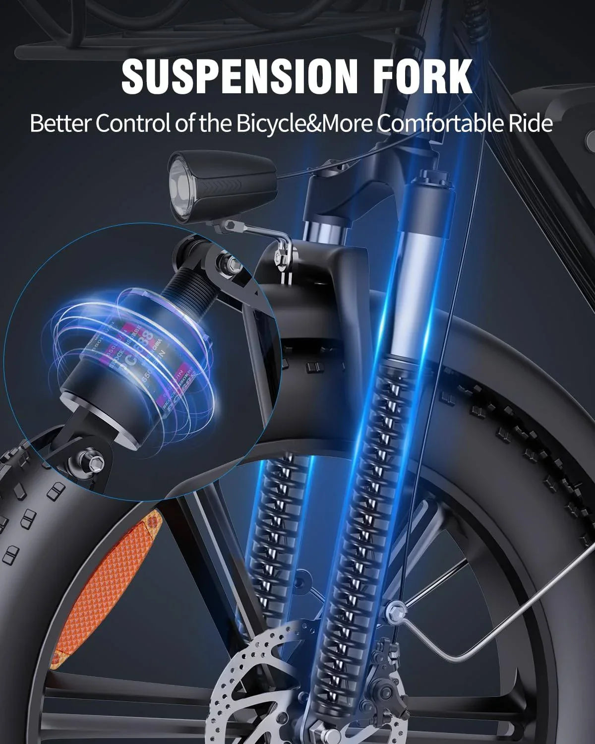 1000W Electric Bike for Adults 48V 15Ah Removable Battery Ebike 20′′ x 4.0 – 1000W