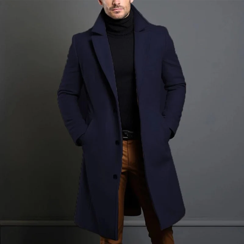 Hochwertiger Wollmantel f��r Herren