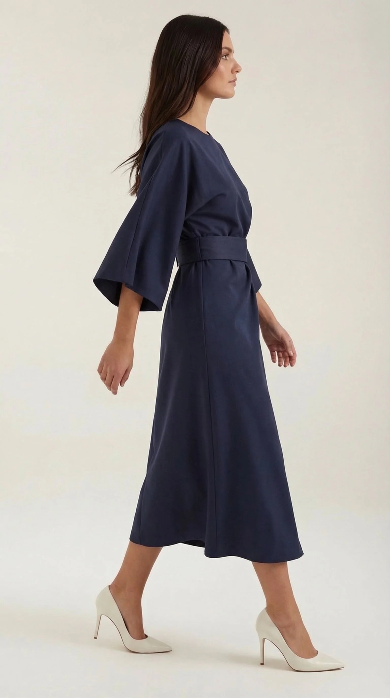 Midikleid mit Ballon?rmeln