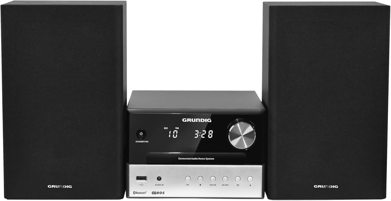 Grundig Cms 5000 Bt Dab+ Web GHF1030 System Micro Hi-Fi, Czarny, 3-drożny