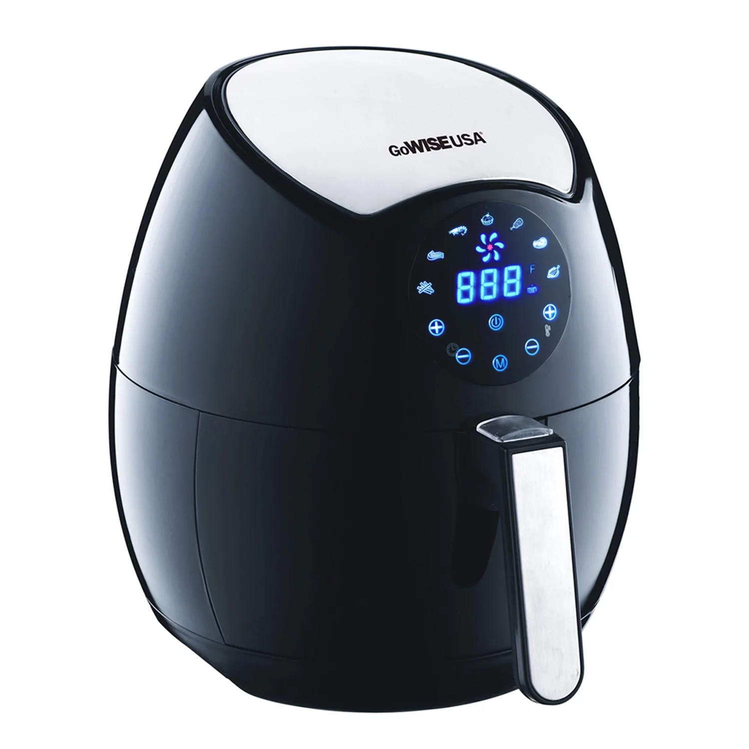 GoWISE USA GW22621 Elektrische heteluchtfriteuse 4e generatie, zwart, 3,7 pint, 1400 W, nieuw