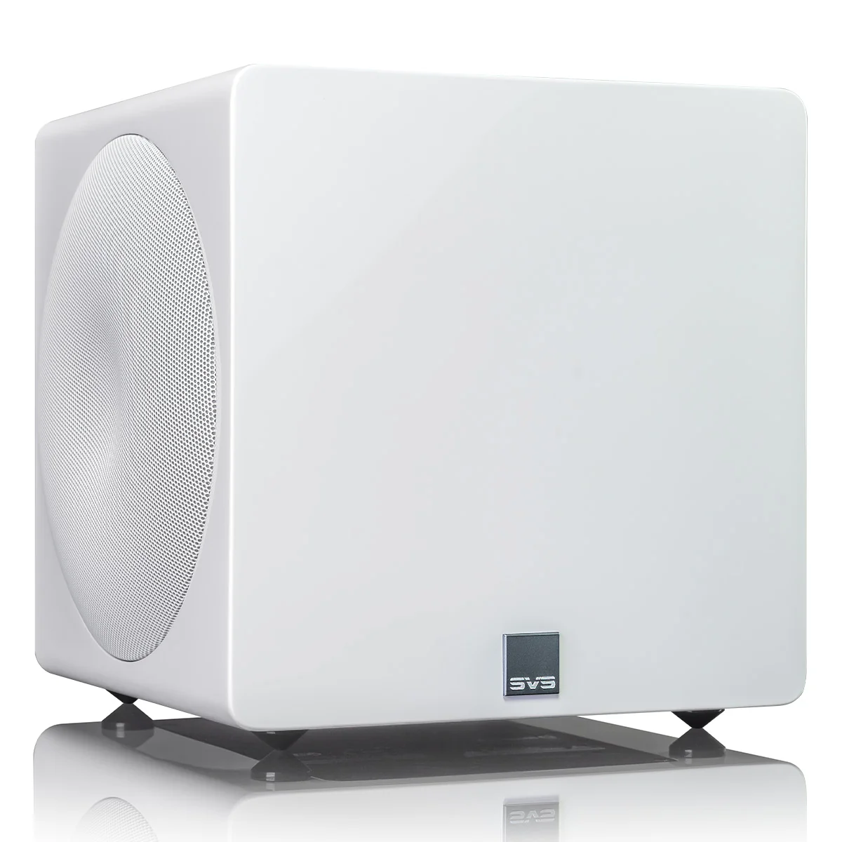 2025 SVS 3000 Micro Gesloten Subwoofers met Dubbele Actieve 8 Inch Woofer - Paar (Piano Gloss White)
