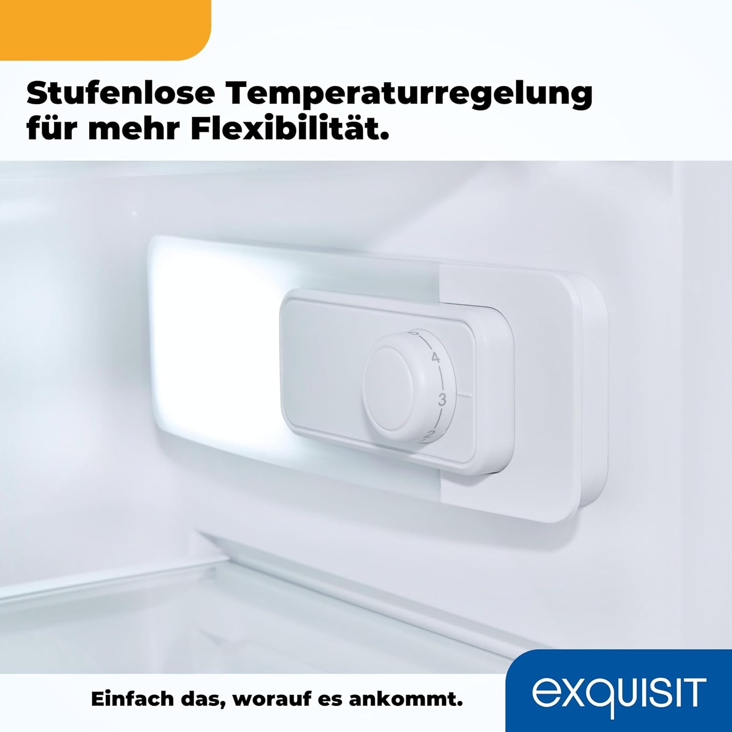 Exquisit Kühlschrank KS117-3-041E weiss | 81 L Volumen | Kühlschrank mit Gefrierfach freistehend | LED | Gemüsefach | Freistehender Kühlschrank mit Gefrierfach