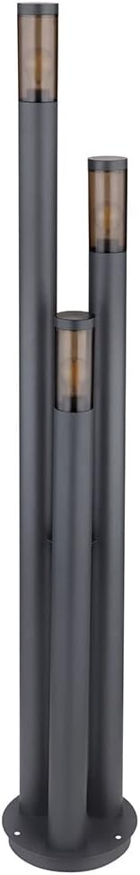 Außenleuchte Stehlampe Wegeleuchte außen Gartenlampen dunkelanthrazit IP44, Edelstahl Kunststoff modern, 1x LED warmweiß, DxH 28x170cm