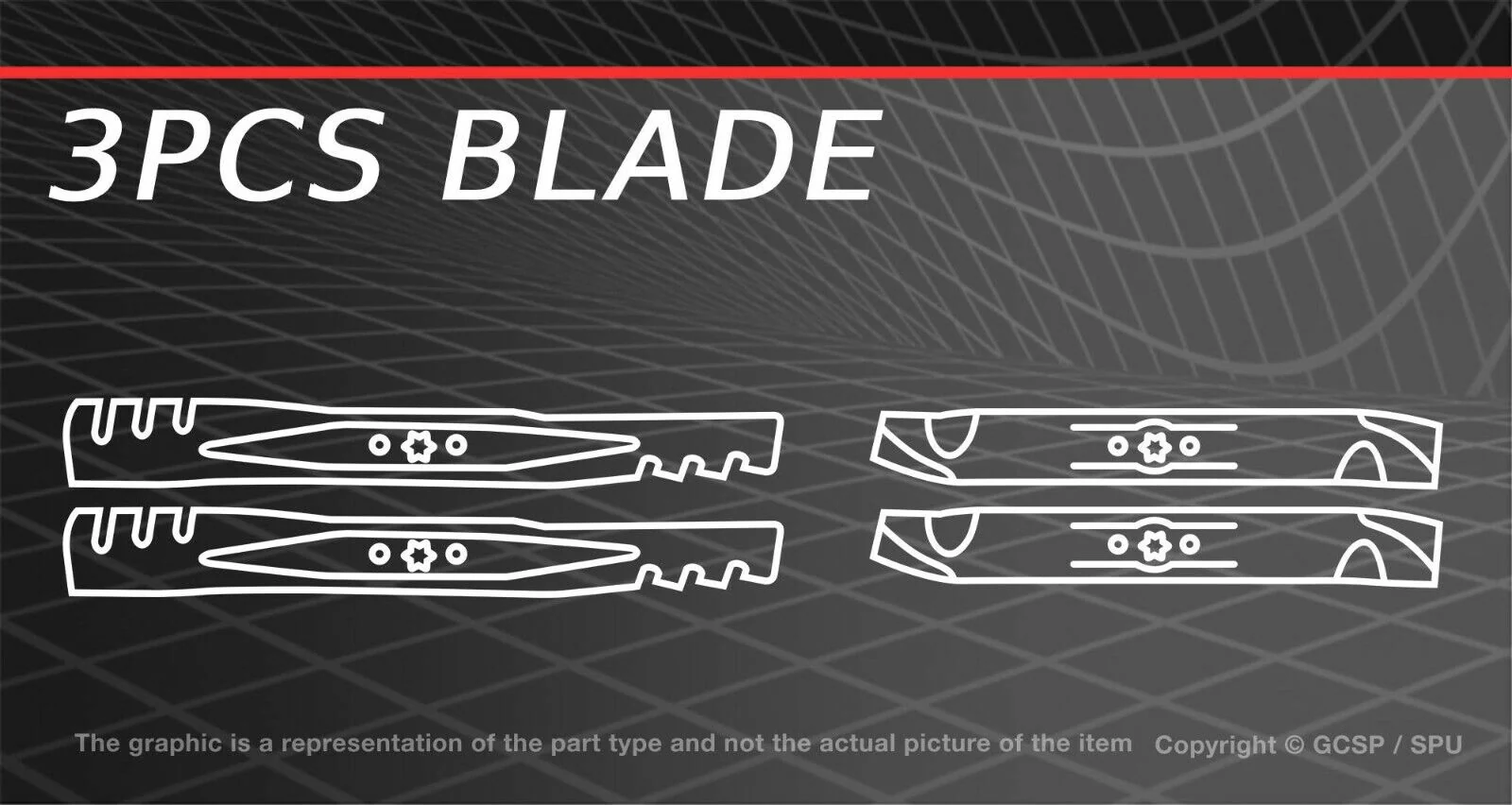 3PCS Blade For Craftsman ZTS6000 Zero Turn Mower 52