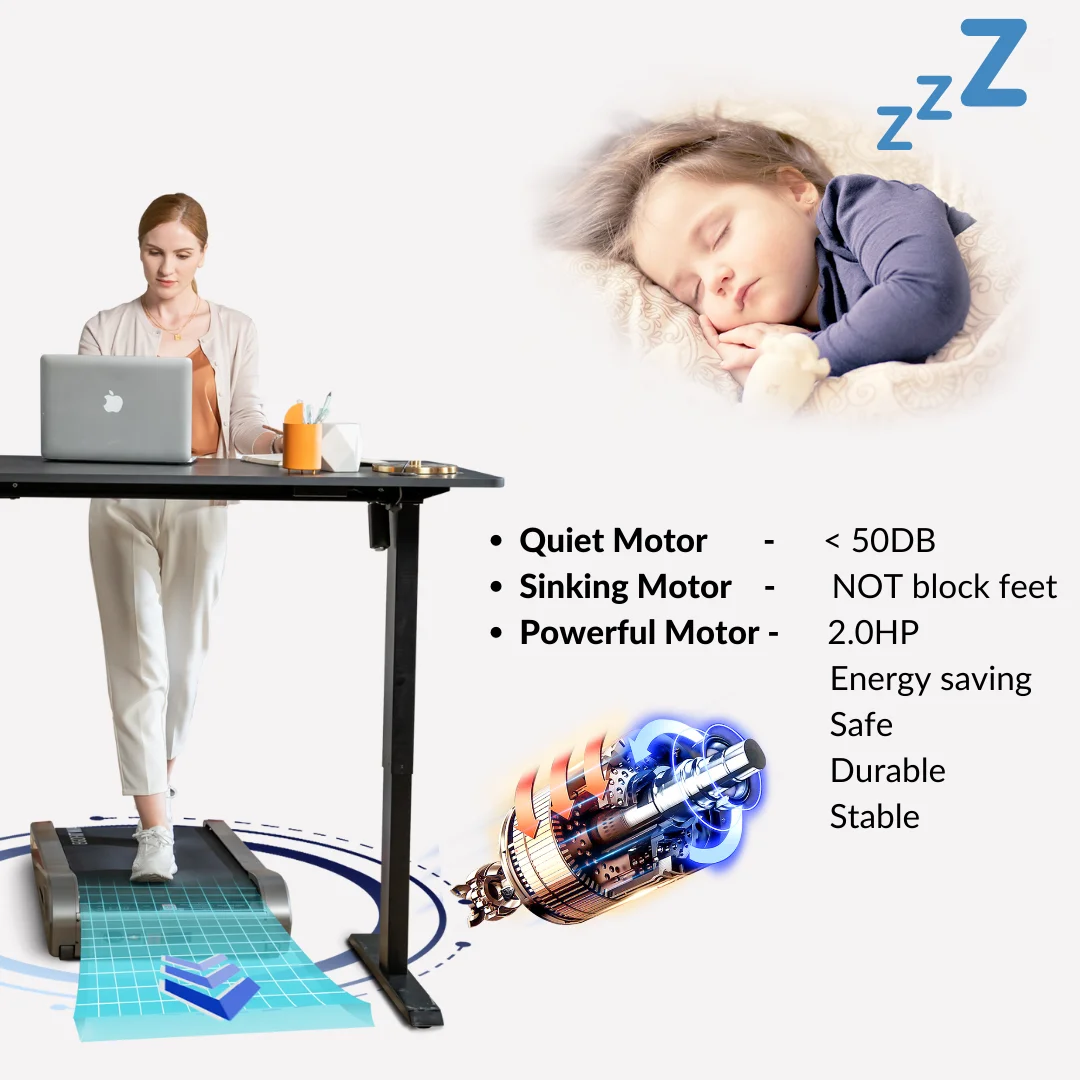 Egofit Walker Pro Smallest Under Desk Electric Walking Treadmill for Home 2.0HP 5° Incline