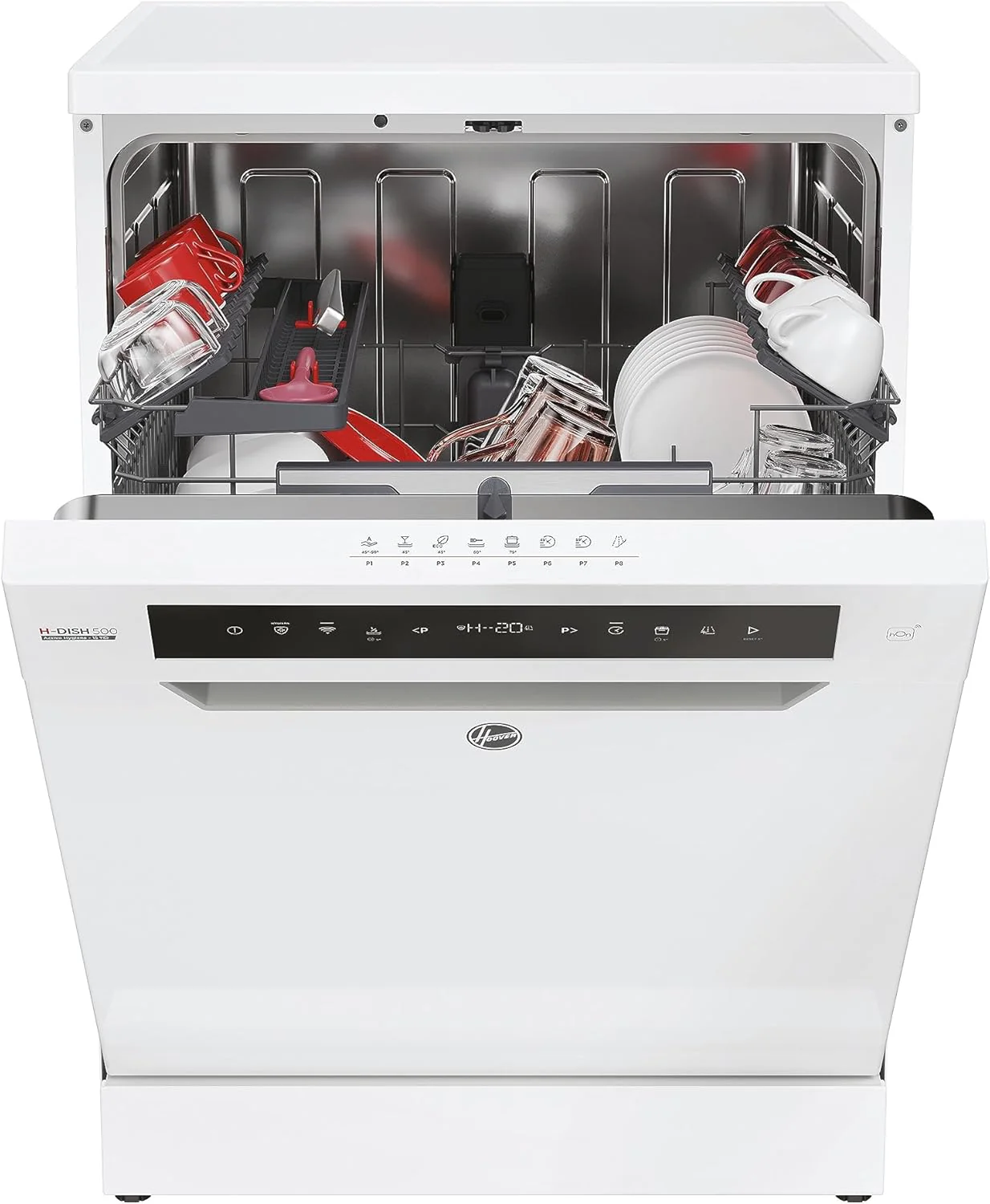 Hoover HF 4C6F0PW vaatwasser; 14 couverts; Vrijstaand, 60 cm breed; Energie-effici?ntieklasse C; Slimme bediening met wifi + bluetooth-technologie