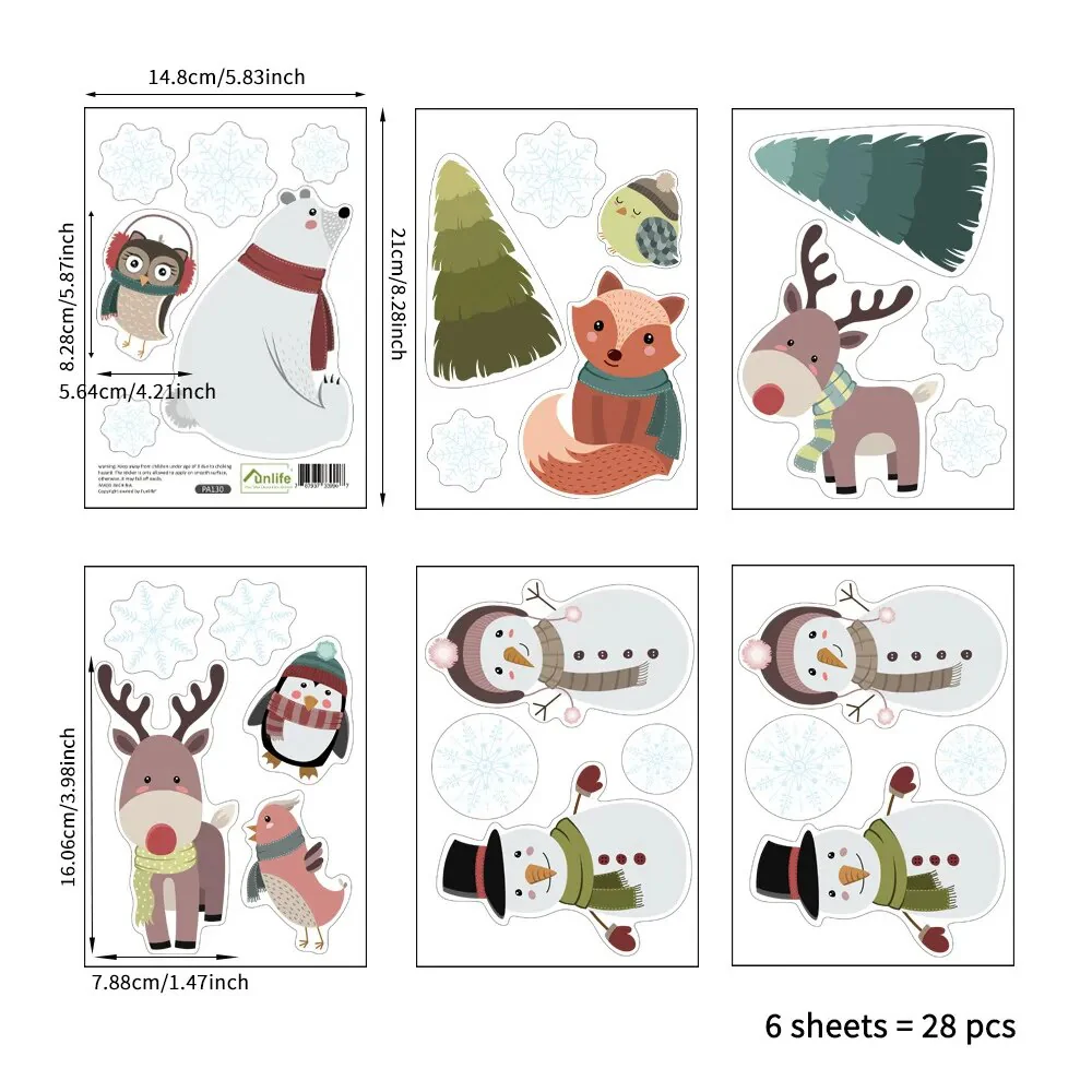 Christmas Window Stickers, Christmas Wall Decals