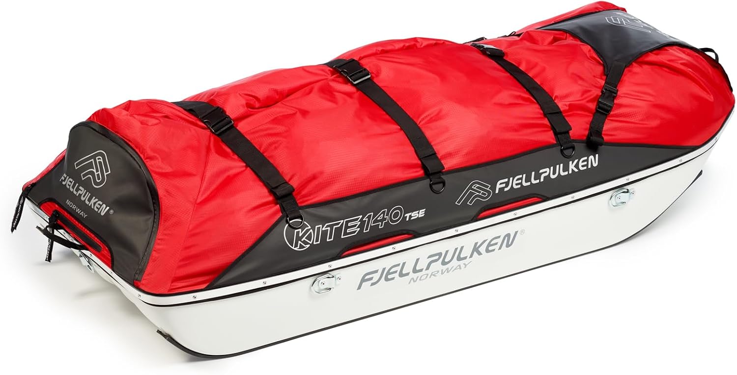 Expeditions-Pulk Komplett mit verstärktem Gurtzeug & Schaft, ideal für Schlittenfahren, Skifahren, Touren, Trekking, Wandern & Freizeit. Verfügbare Typen:(Kite-140, Xcountry-144, Xplorer-168 und 188)