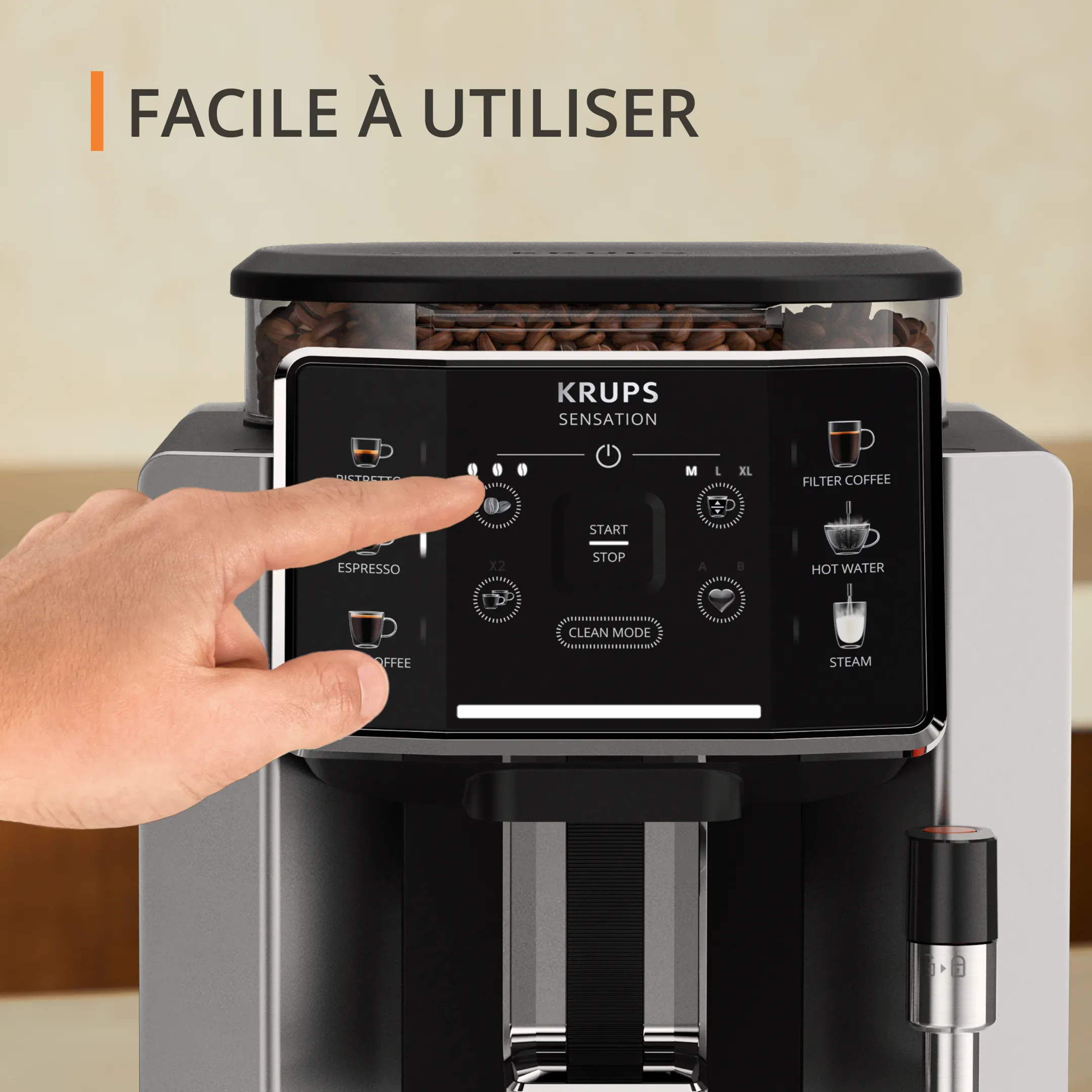 Krups Volautomatische espressomachine Sensation EA910E10