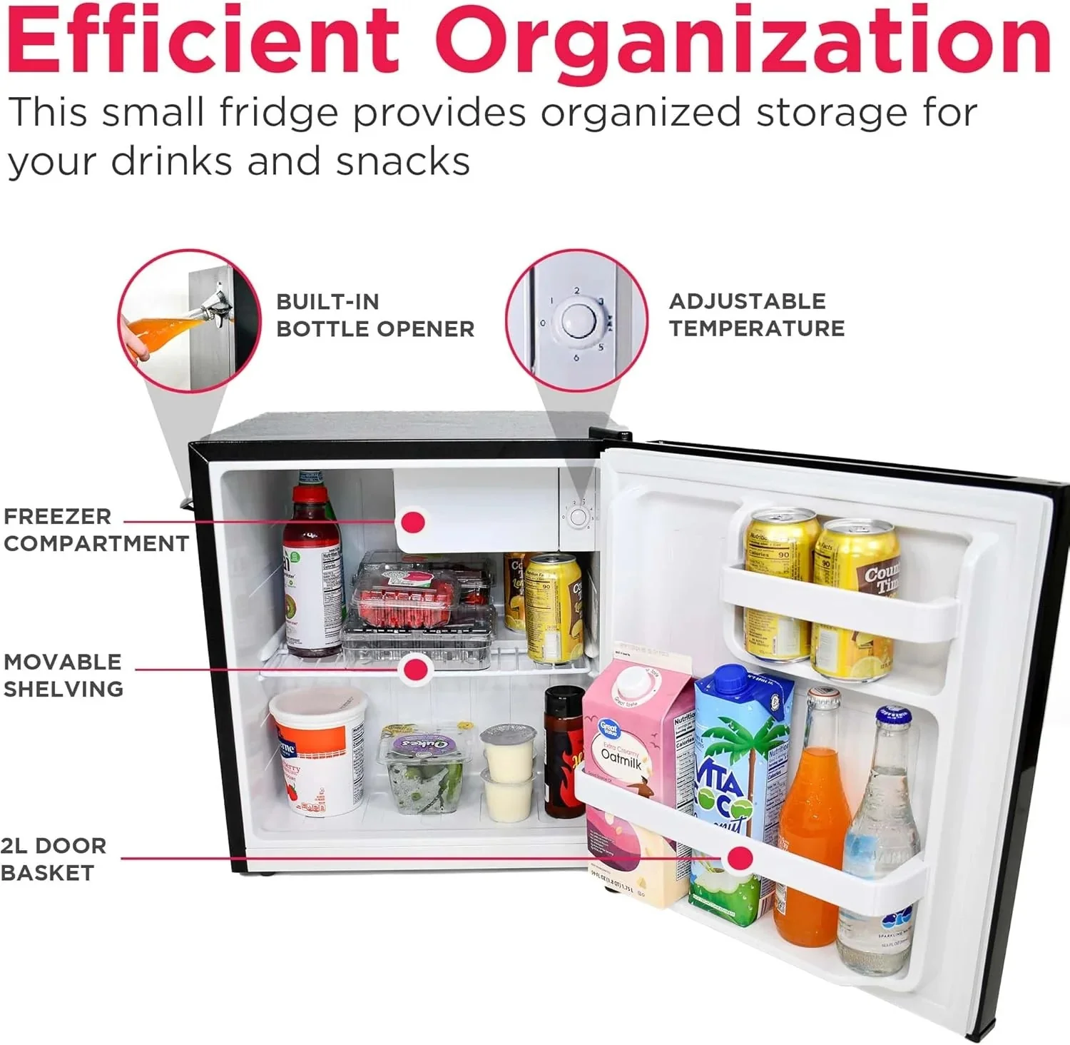 Frigidaire EFR176 Retro Compact Fridge with Chiller Mini Refrigerator with Built-in Bottle Opener for Office, Bedroom, Dorm Room or Cabin, 1.6 cu ft 16