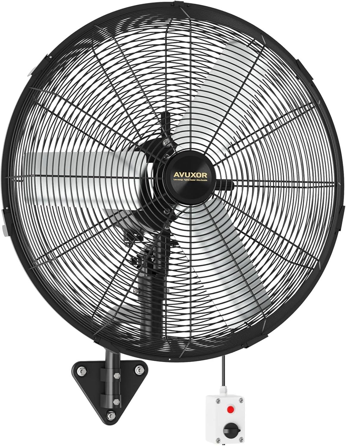 20'' Waterproof Outdoor Wall Fan, 4-Speed Oscillating with Brushless DC Motor for Patio, Home, Warehouse