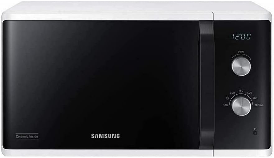 MW3500 Mikrowelle MS23K3614AW/EG / 800 W / 23 L Garraum / 48, 9 cm Breite / Kratzfester Keramik-Emaille-Innenraum / 6 Leistungsstufen / Weiß