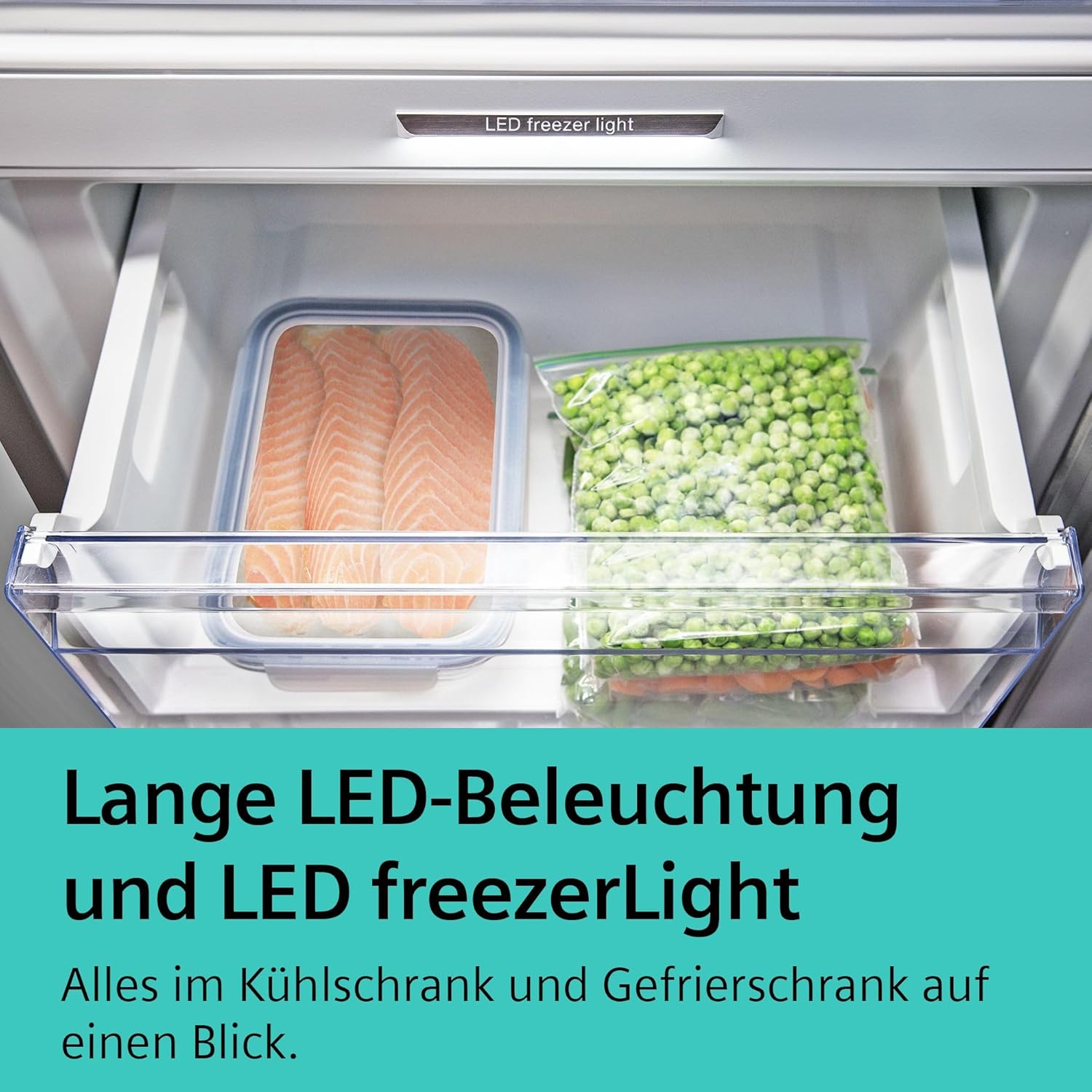 SIEMENS KG39EAICA iQ500 Kühl-Gefrier-Kombination, 201 x 60 cm, 249 L Kühlen + 94 L Gefrieren, LowFrost seltener abtauen, LED-Beleuchtung gleichmige Ausleuchtung, BigBox Platz für groes Gefriergut