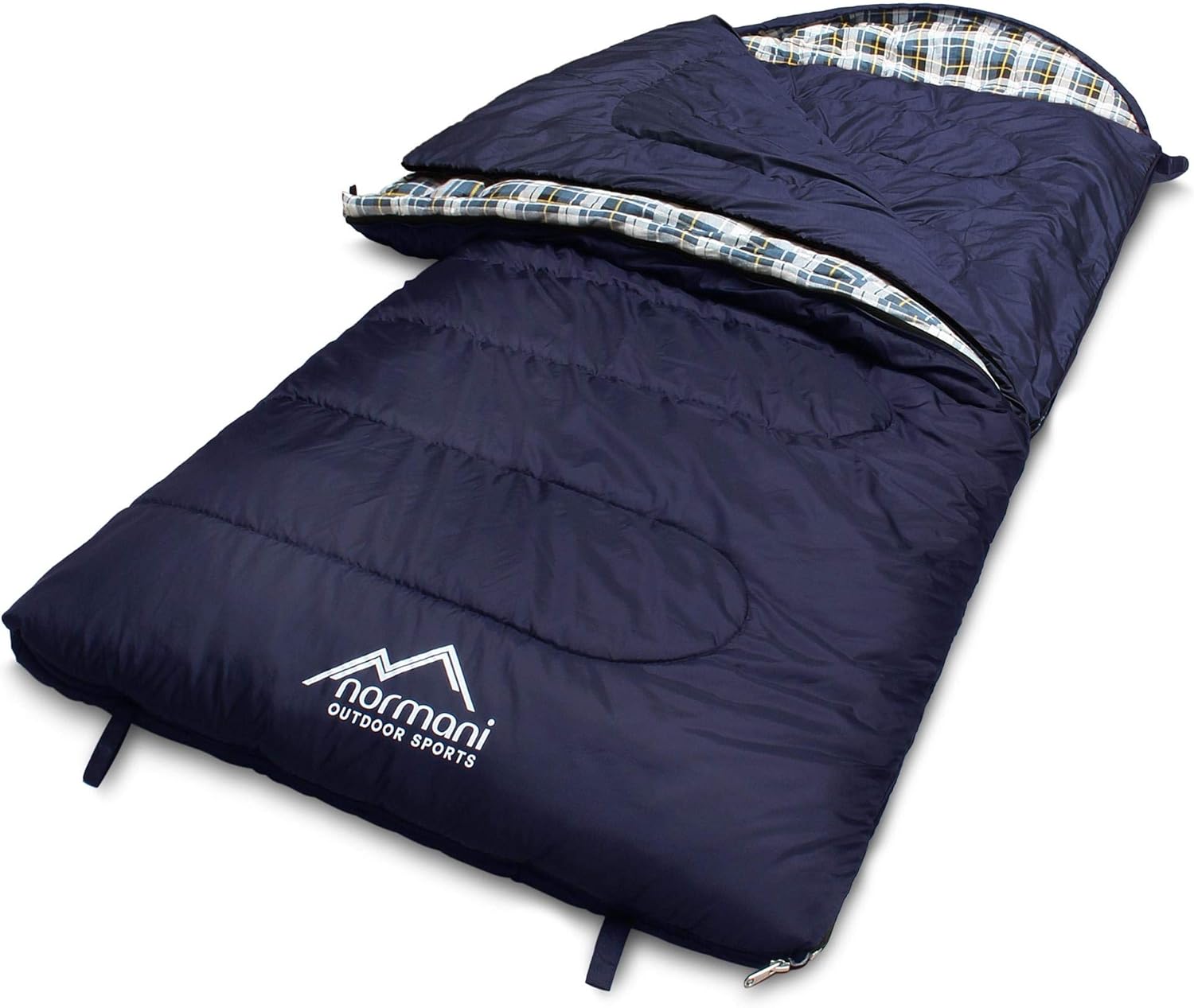 normani 4-in-1-Funktion Extrem Outdoor Schlafsack 'Antarctica' aus Nylon Rip-Stop mit 500 + 250 g/m² Hollow Fiber Füllung 220 x 90 cm