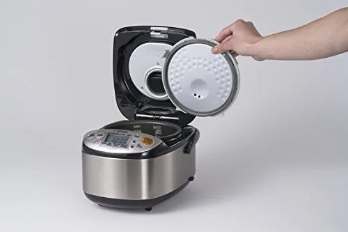 Zojirushi Rice Cooker & Warmer, 3-Cups, Stainless Black