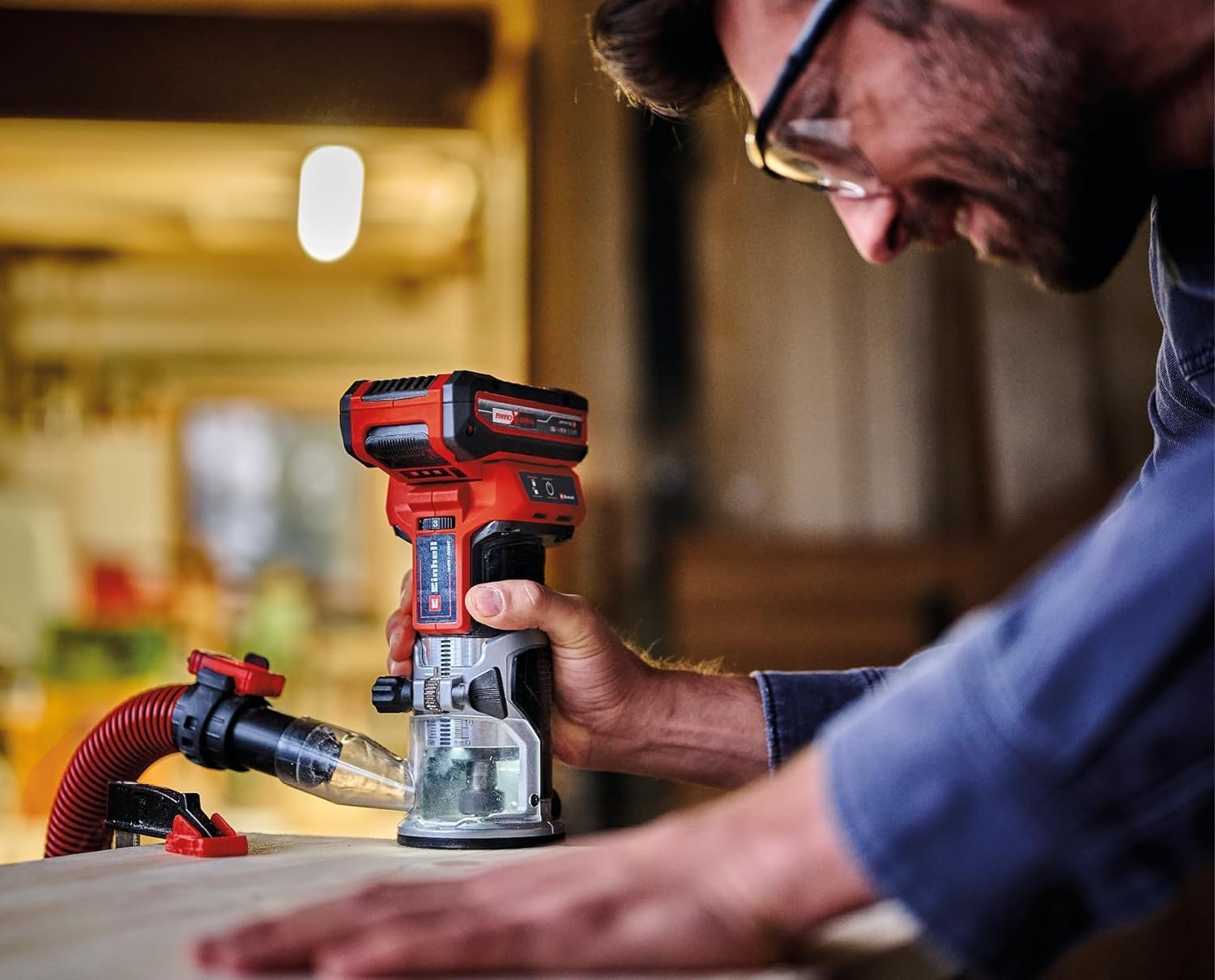 Einhell Professional Akku-Kantenfräse TP-ET 18 Li BL-Solo Power X-Change (18V, Li-Ion, 40 mm Hubhöhe, Brushless-Motor, Lieferung ohne Akku & ohne Ladegerät)