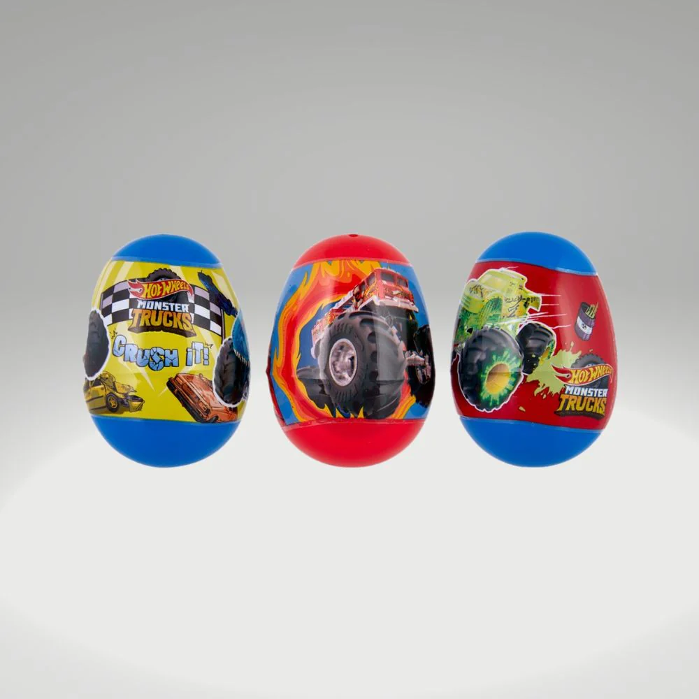 3 Barbie OR Hot Wheels Plastic Eggs Filled With Jelly Beans
