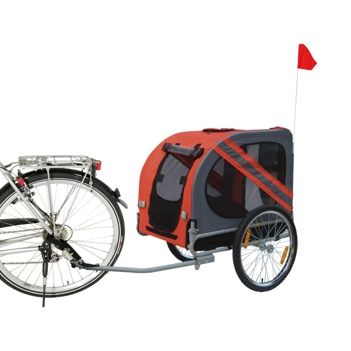 Karlie fietskar ?Doggy Liner Economy?, tot 40 kg (rood/grijs) - B-keus zeer goed