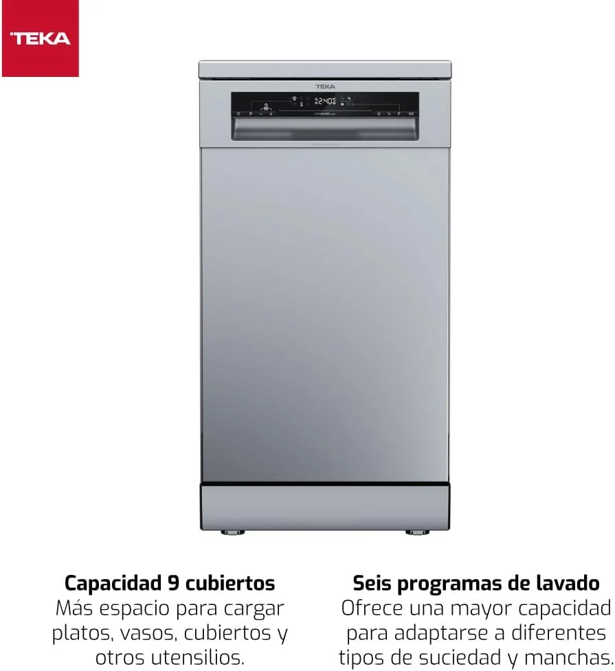 TEKA Lavavajillas Integrable 45 cm, 10 Cubiertos, 6 Programas de Lavado, IonClean, DFS 24650