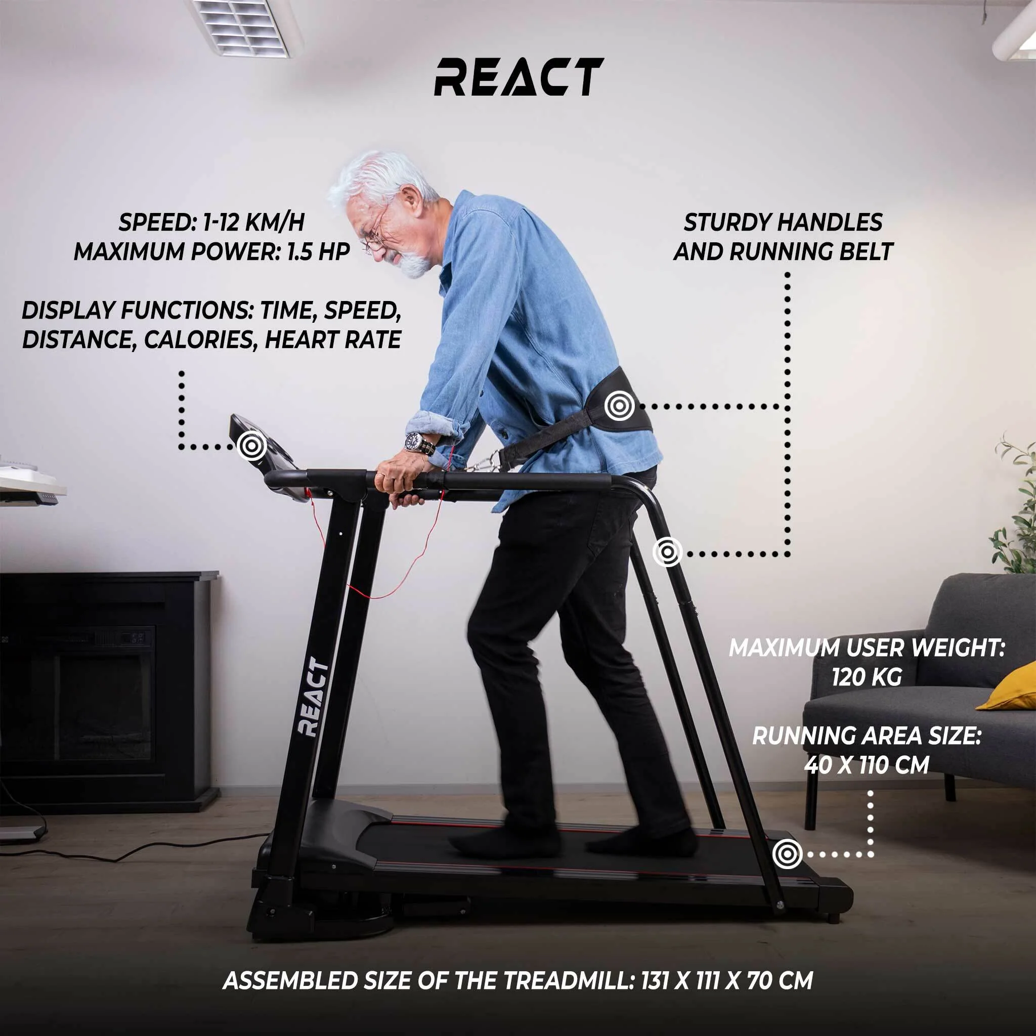 React Laufband 1700