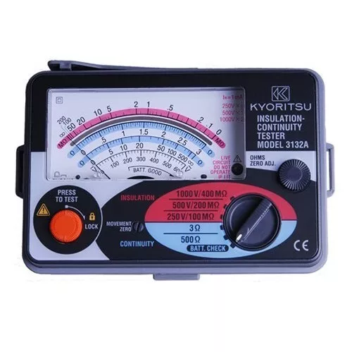 Kyoritsu 3132A Analoge Isolatie- en Continu?teitstester 600V AC Voltmeter