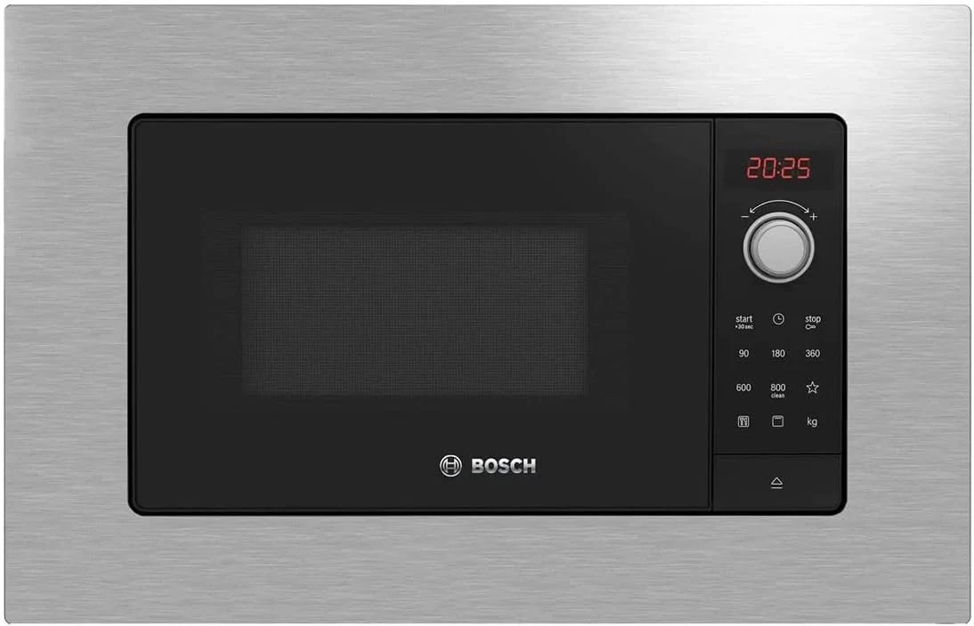 Bosch - Integrated Microwave, 800 W, 20 liters, Series 4, Grill, Black/Inox, BEL523MS0