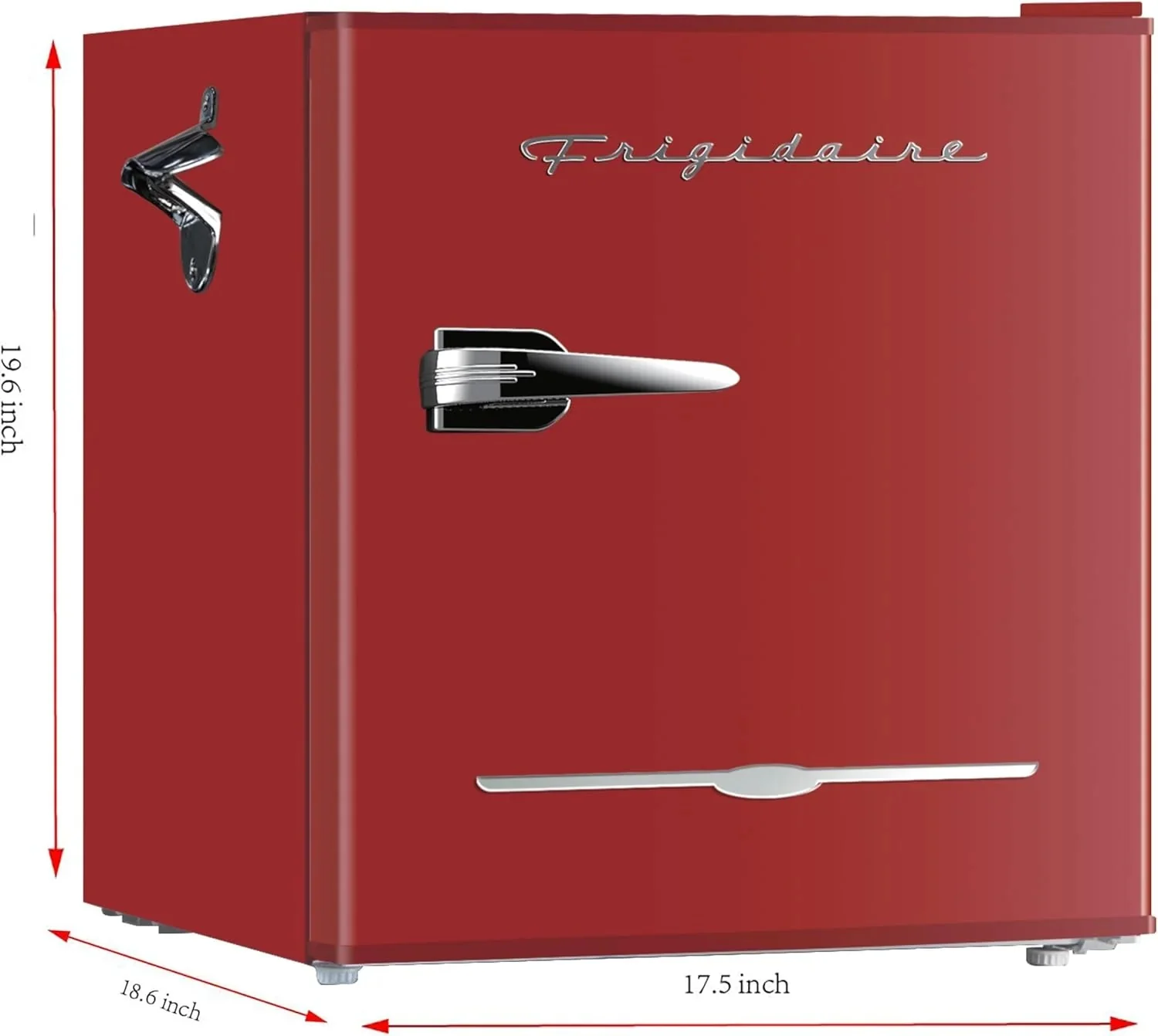Frigidaire EFR176 Retro Compact Fridge with Chiller Mini Refrigerator with Built-in Bottle Opener for Office, Bedroom, Dorm Room or Cabin, 1.6 cu ft 16