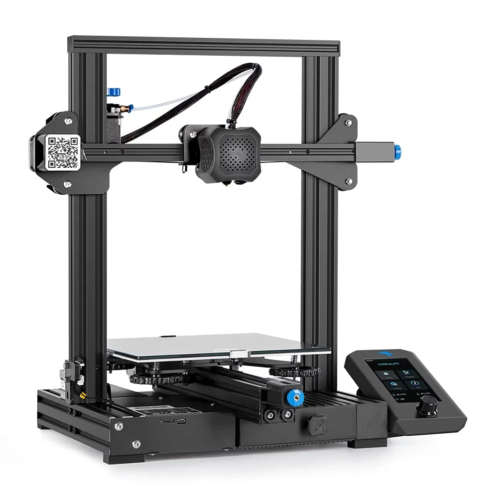 2025 Verbeterde 3D Printer Creality Ender 3 V2, Printformaat 220x220x250 mm, Aluminium, Zwart
