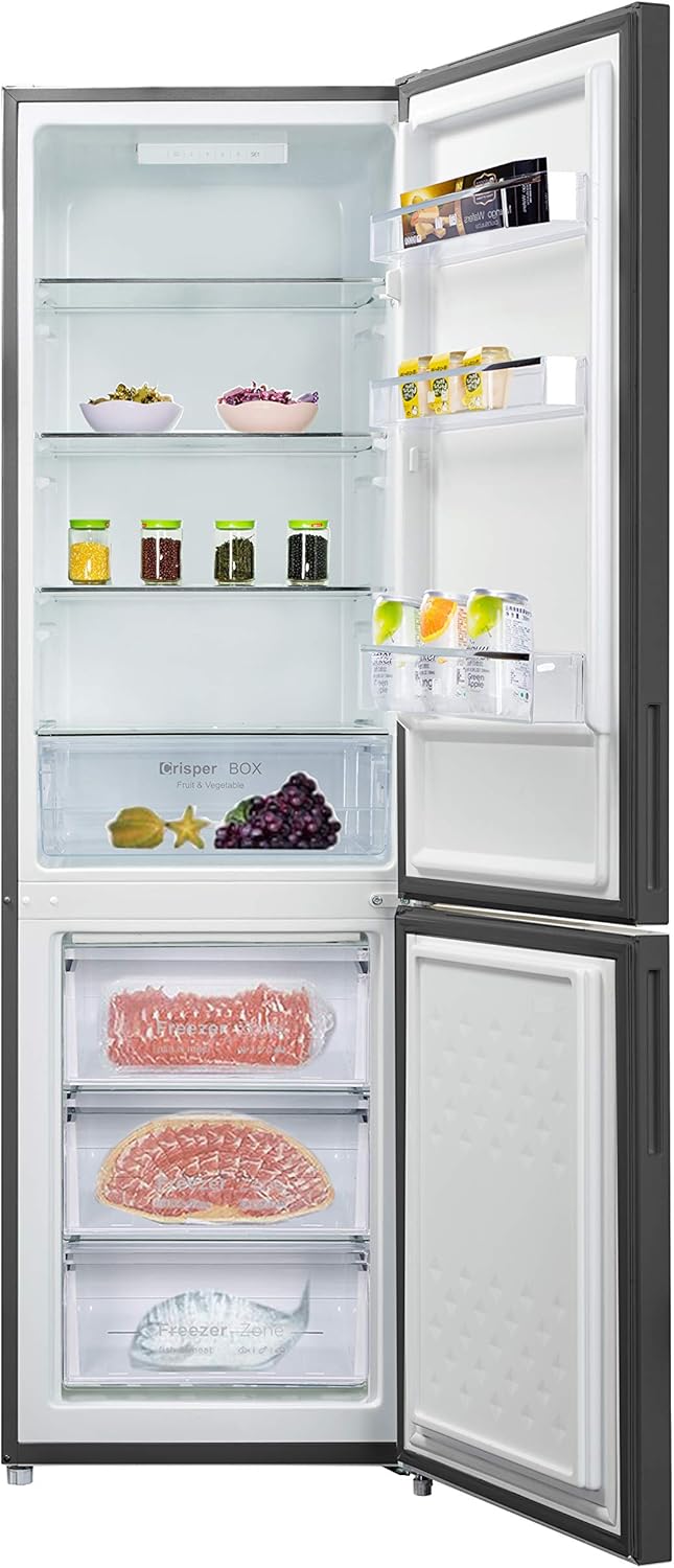 CHIQ CTT107BC Kühlschrank Klein 107 Liter, Höhe 84cm, Tiefe 55cm, Platzbedarf nur 0,3 ㎡, Mikro-Gefrierfach, Vario Box, 7 Temperaturregelstufen, geräuscharm, 87 kWh/Jahr, Schwarz