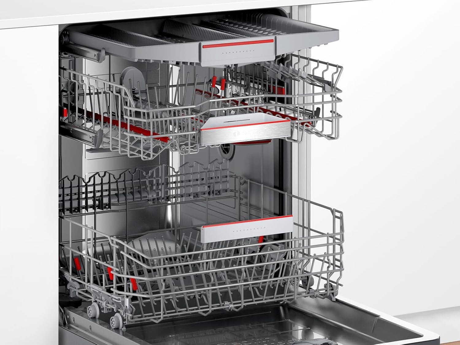 Bosch SMU6ZCS49E Serie 6 Unterbau-Geschirrspüler/C / 60 cm/Edelstahl / 75 kWh/100 Zyklen / 14 MGD/SuperSilence/EmotionLight/VarioSchublade/Home Connect