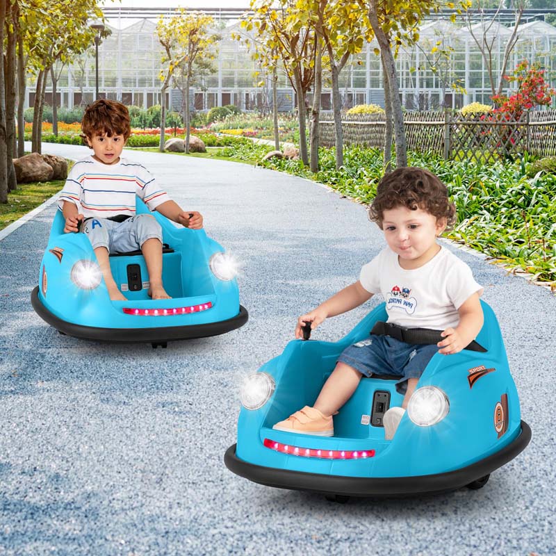 12V Electric Kids Ride on Bumper Car with Remote Control, 360�� Spin & LED Lights, Battery Powered Baby Bumping Toy Car for Toddlers Ages 2-5