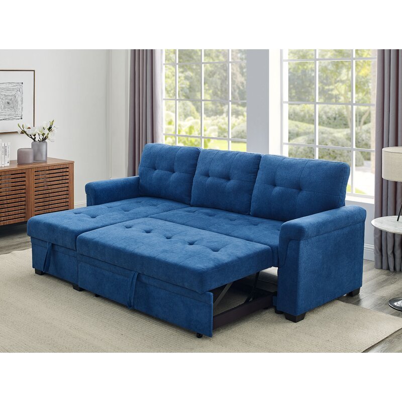 Gunnar 86&prime;&prime; Wide Reversible Sleeper Sofa & Chaise
