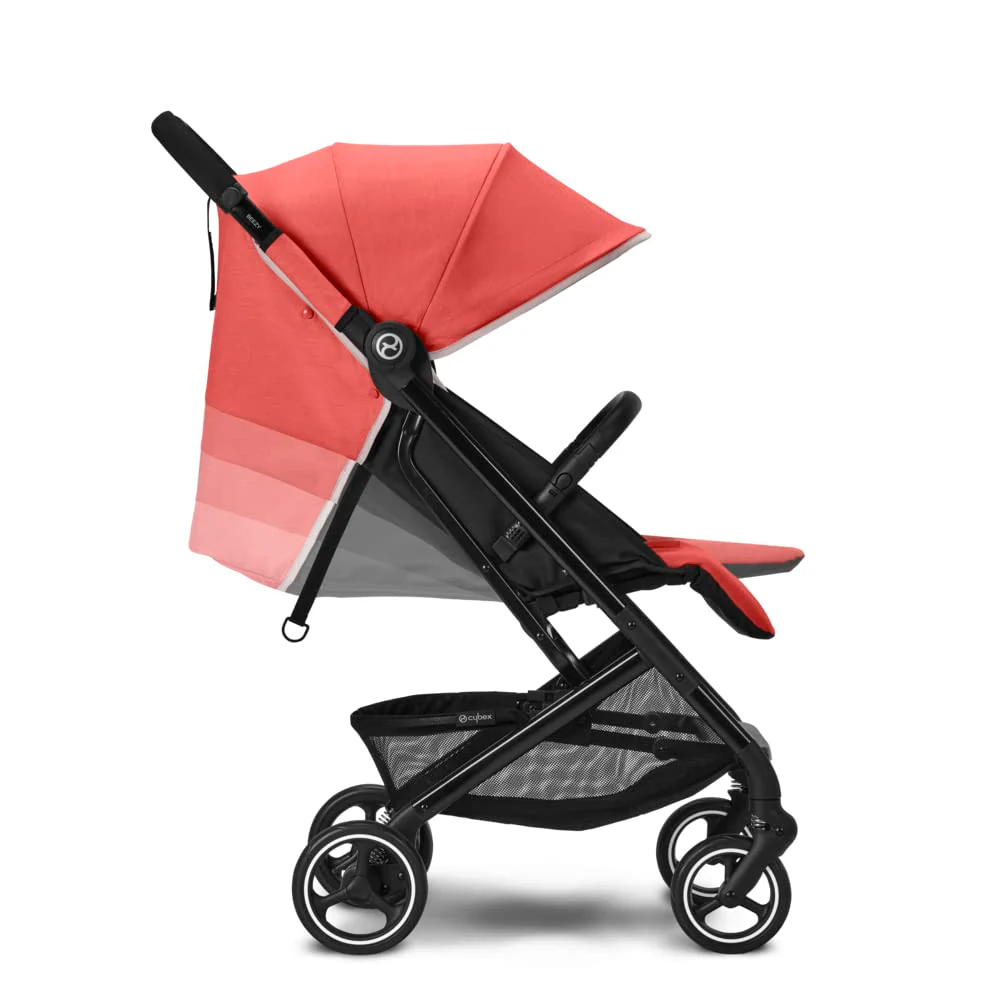 Cybex Gold Kinderwagen Beezy mit One-Pull Harness, Ab Geburt bis ca. 4 Jahre (max. 22 kg), Kompakt und ergonomisch, Almond Beige (Beige mit schwarzem Rahmen)