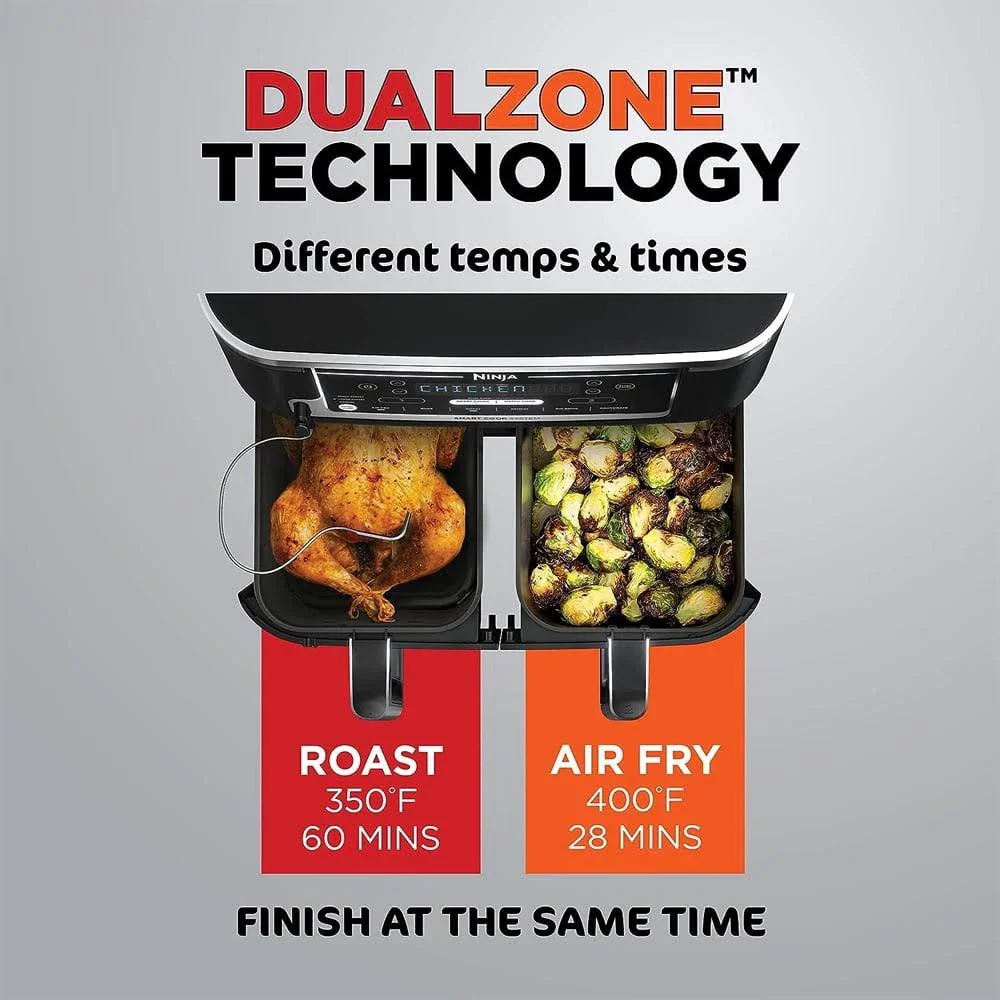 Ninja DZ550 Foodi 10 Quart 6-in-1 DualZone