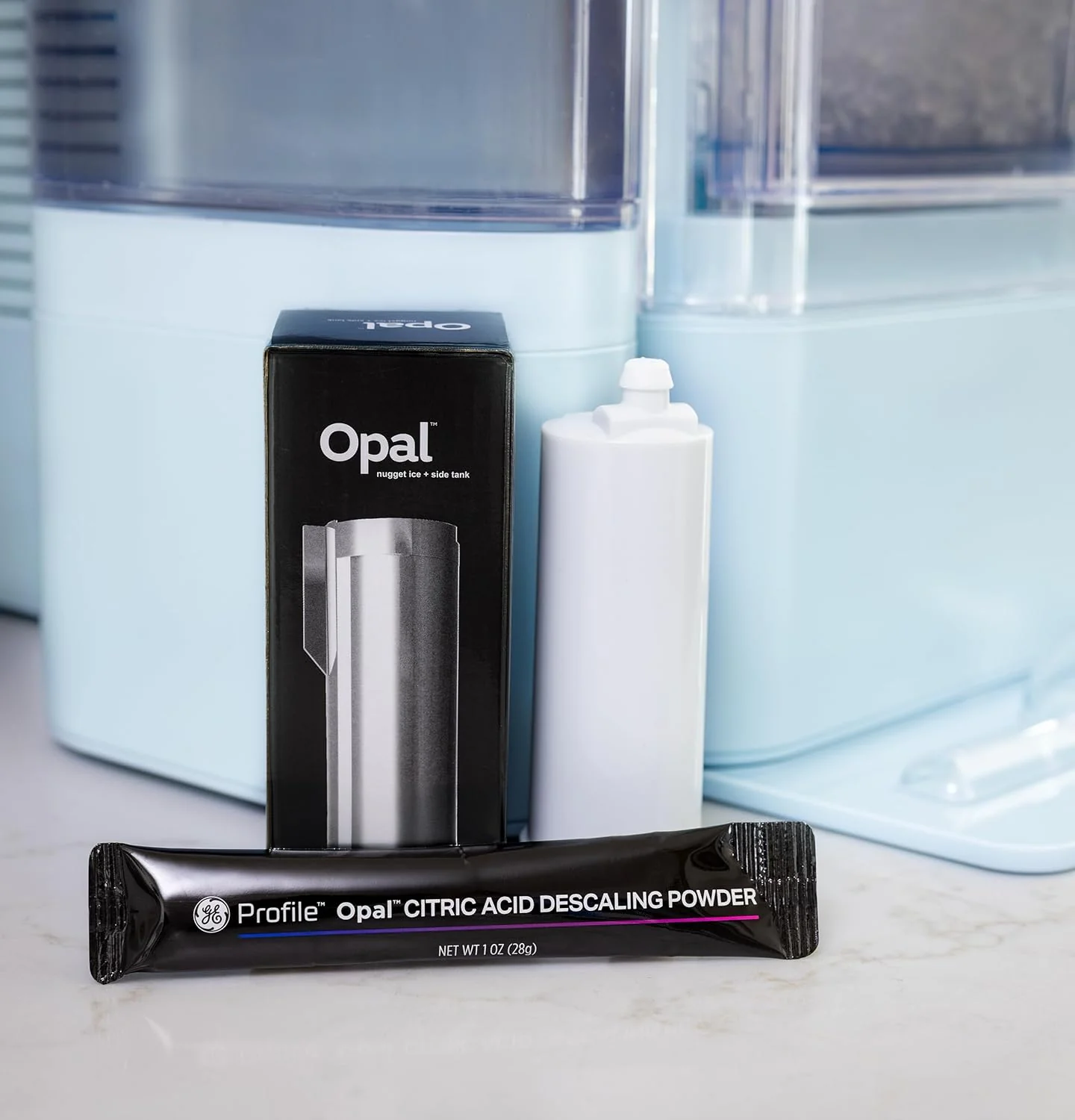 GE Profile Opal 2.0 XL with 1 Gallon Tank, Chewable Crunchable Countertop Nugget Ice Maker, Scoop included, 38 lbs in 24 hours, Pellet Ice Machine with WiFi & Smart Connected, Stainless Steel