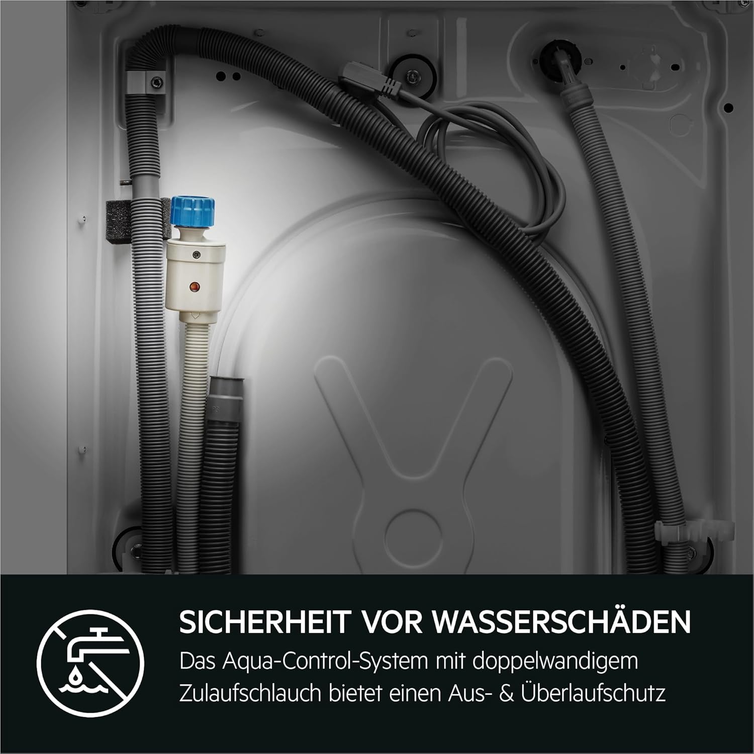 AEG Waschmaschine Toplader, Serie 6000 ProSense: Mengenautomatik, 6 kg, EEKL A, SoftOpening Trommeldeckelöffnung, Wasserschutzalarm, Wasserstoppschlauch, Inverter Motor, 1400 U/min, LTR6A41460