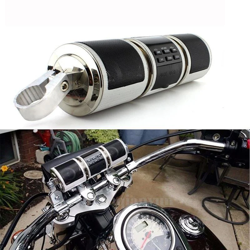 MotoBeat Pro Motorcycle Handlebar Speakers with Bluetooth & FM Radio
