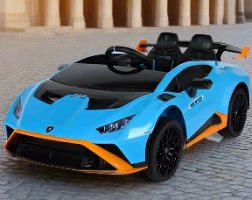 Lamborghini Huracan STO Drift 24V Children's Ride On Car With a parental controller  - Blue