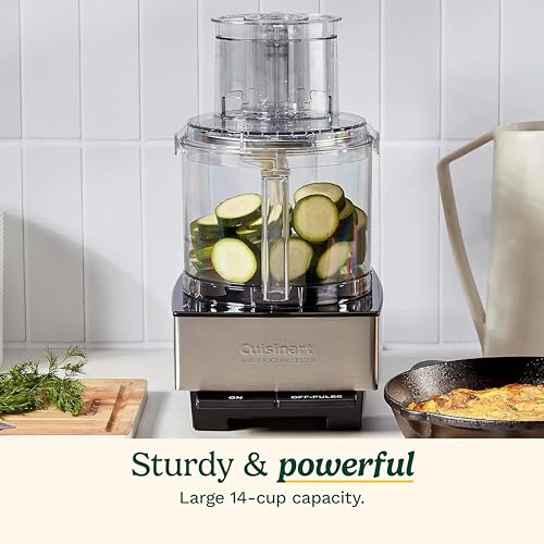 Cuisinart Food Processor 14 Cup Vegetable Chopper for Mincing, Dicing, Shredding, Puree & Kneading Dough, Silver (DFP 14BCNYC): Home & Kitchen